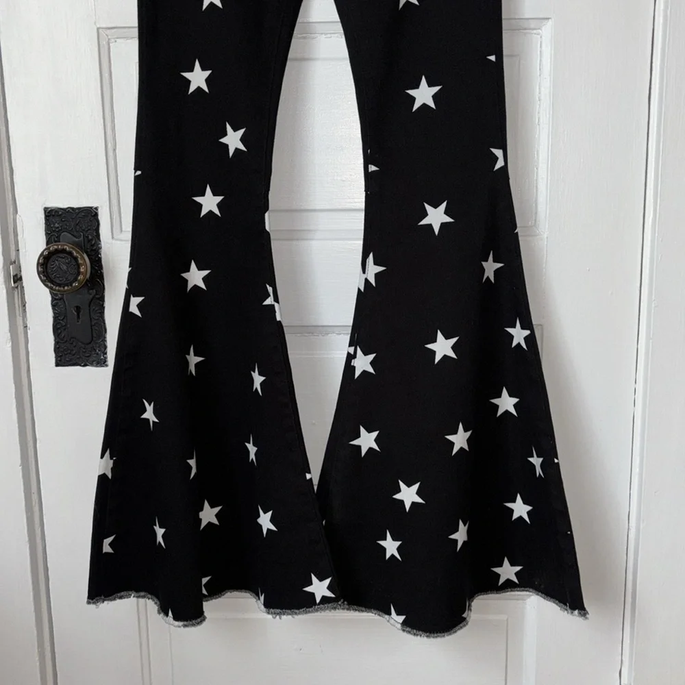 ALTAR’D STATE STARRY HIGH RISE FLARE JEANS - Picture 4 of 10